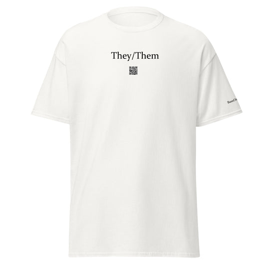 They/Them pronoun t-shirt. Based Badge.