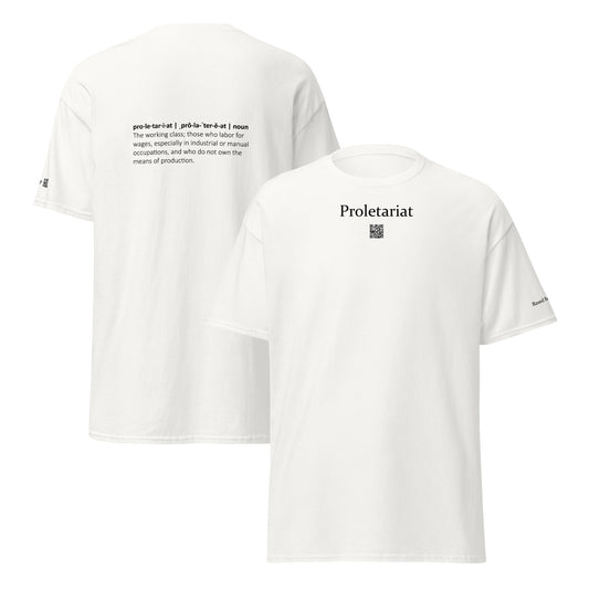 Proletariat vocabulary definition t-shirt — word on front, dictionary definition on back. Based Badge.